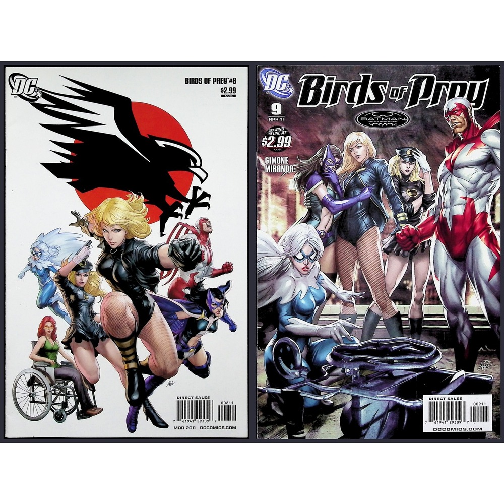 Birds of Prey #8 9 DC Comics 2011 Gail Simone Comic Lot 2x Comic Lot